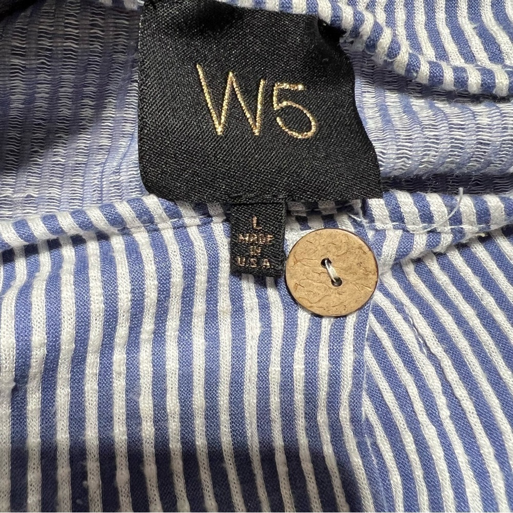 W5 Nautical Striped Front Tie Top - Picture 3 of 5